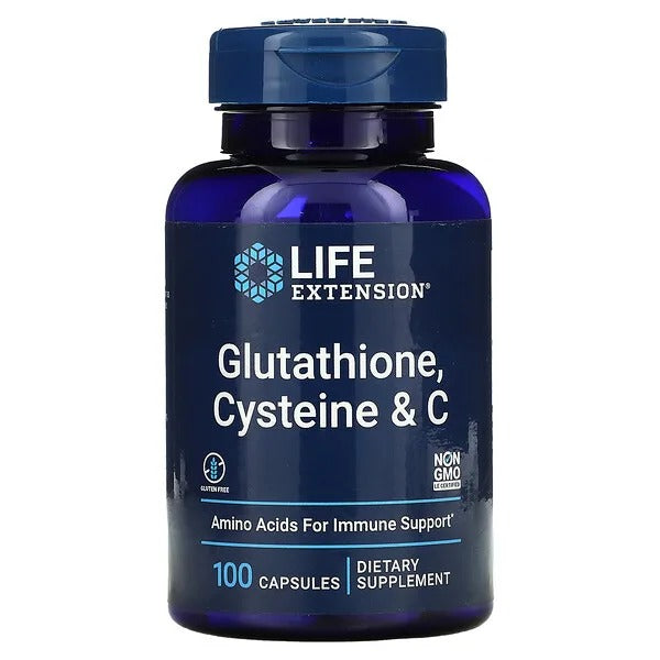 Glutatión, Cisteína y Vitamina C (100 caps), Life Extension