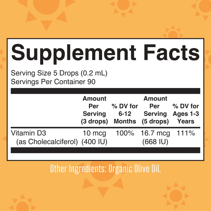 Vitamina D3 Líquida para Infantes (0.5 fl oz/15ml), Mary Ruth´s