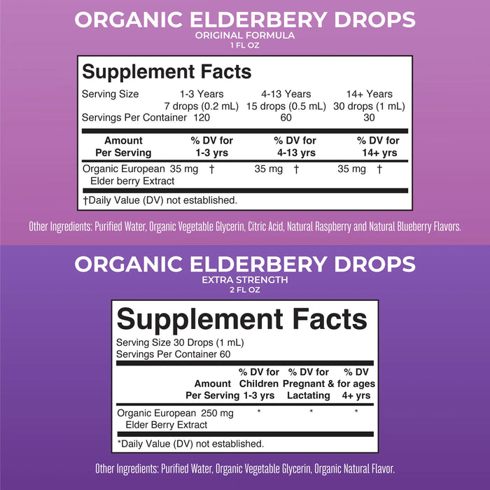 Organic Elderberry Liquid Drops, 1oz (30ml) MaryRuth