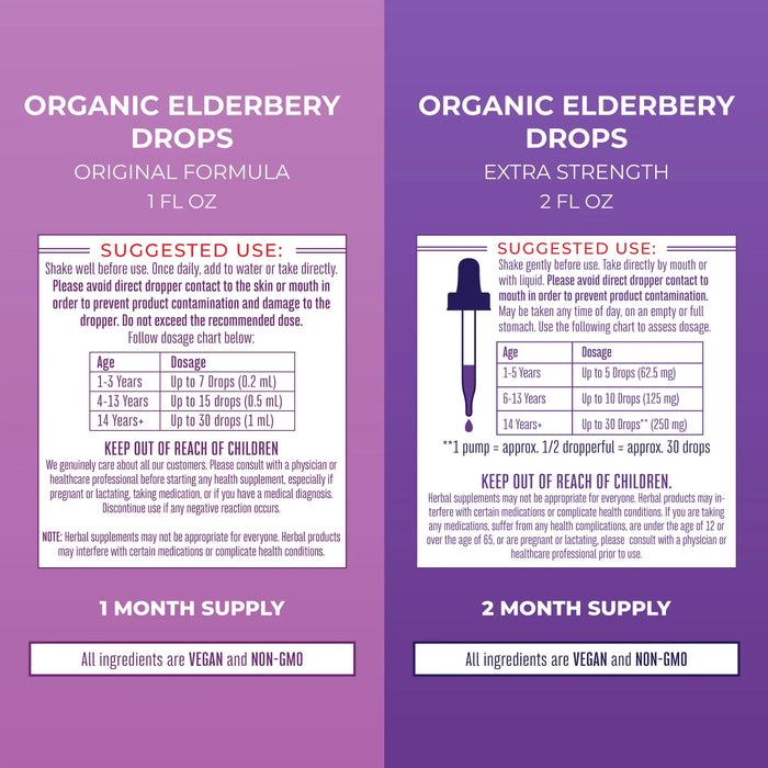 Organic Elderberry Liquid Drops, 1oz (30ml) MaryRuth