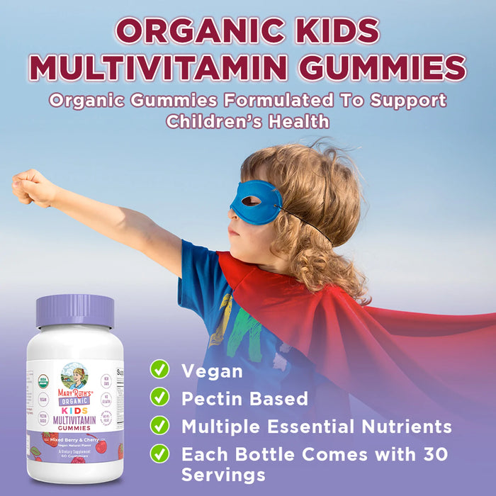 Organic Children's Multivitamin Gummies 60 Gummies Mary Ruth