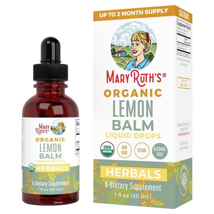 Organic Lemon Balm Leaf Liquid Drops 1oz (30ml) Mary Ruths