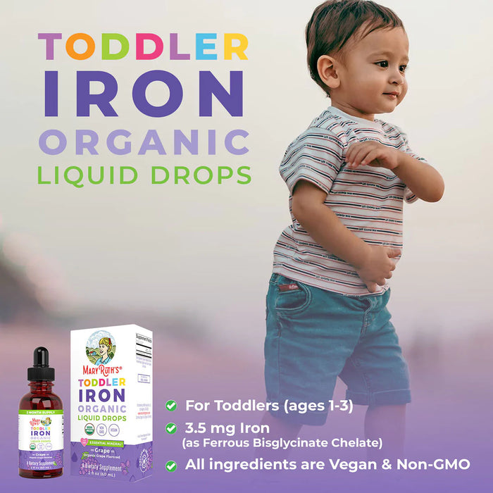 Organic Iron Toddler Liquid Drops 2oz (60ml)