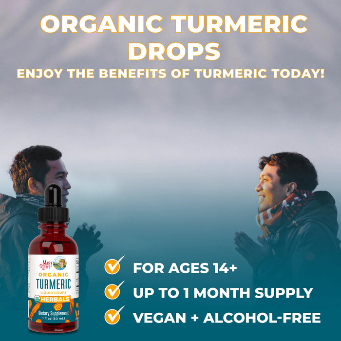Organic Turmeric Herbal Drops 1oz (30ml) Mary Ruth