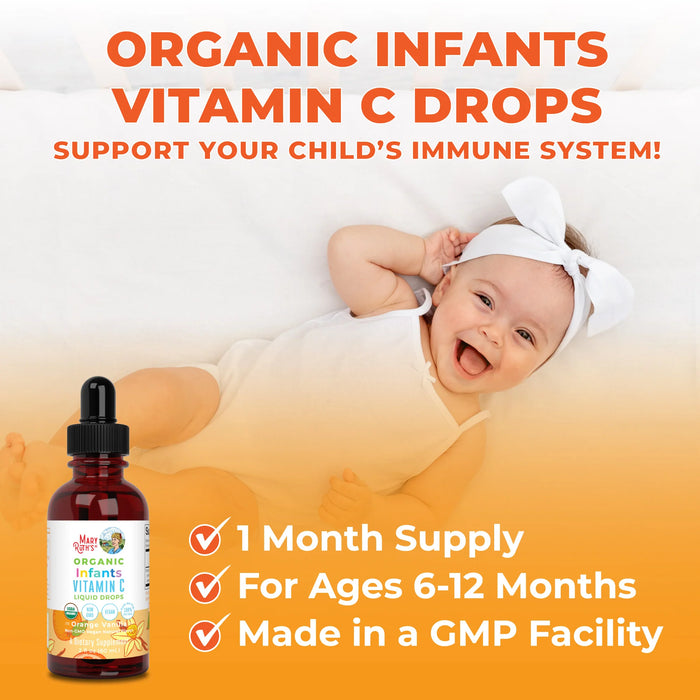 Vitamina C Para Bebés en Gotas Orgánicas (2 fl oz/60ml), Mary Ruth´s